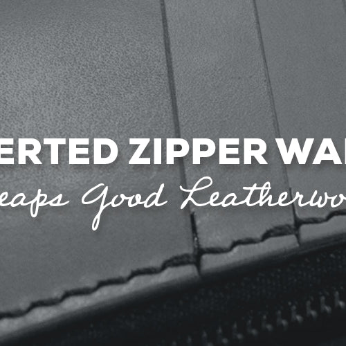 Gift Idea: Inverted Zipper Wallet with Heaps Good Leather Work
