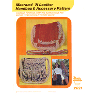 2691 Patrón de bolso y accesorio de cuero Macrame N 1