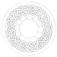 Modèle d'horloge ronde celtique