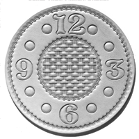 Reloj Redondo Basketweave Diseño