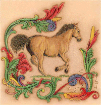 Davenport Corriendo Caballo Floral