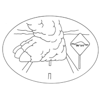 Modèle de croisement de route Dino
