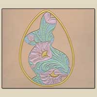 Patrón de conejito y huevo de Pascua