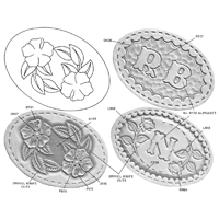 Modèles d'outillage de boucle de patch ovale