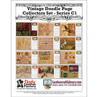 Juego de coleccionistas de páginas de garabatos vintage - Serie C1