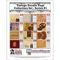 Ensemble de collectionneurs de pages Doodle Vintage - Série E1