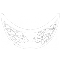 Visor Oak Leaf Pattern