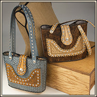 Western Styled Leather Tote Bags