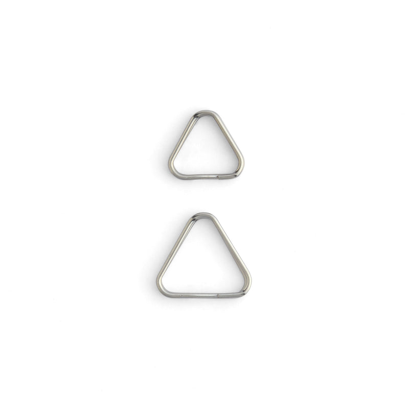 Anillos triangulares partidos de acero inoxidable, paquete de 10