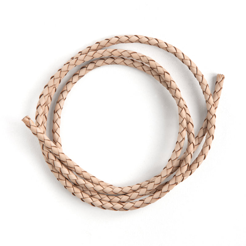 Cordón de cuero trenzado