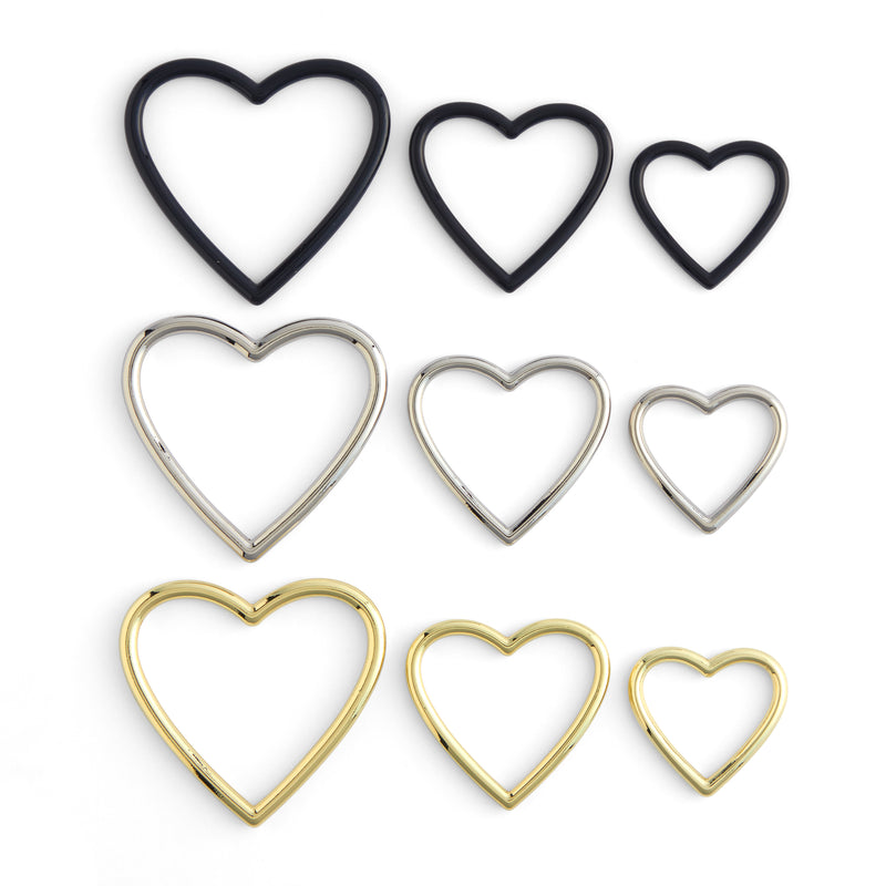 Paquete de 10 anillos de corazón