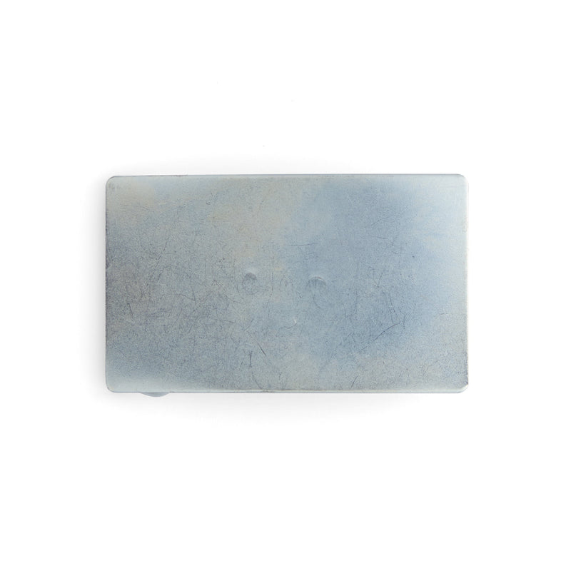 Hebilla rectangular en blanco mediana