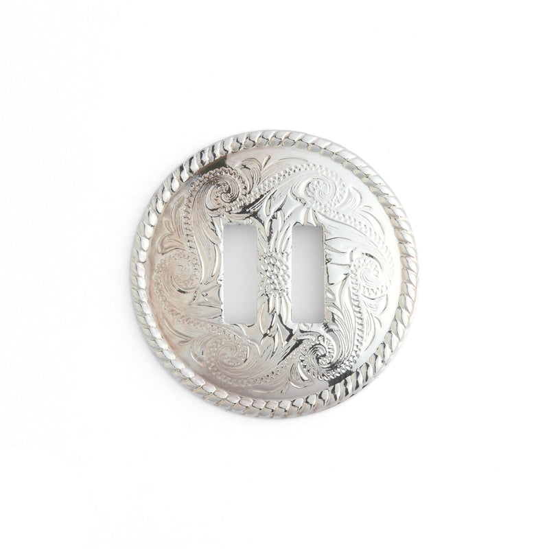 Concho ranurado con borde de cuerda