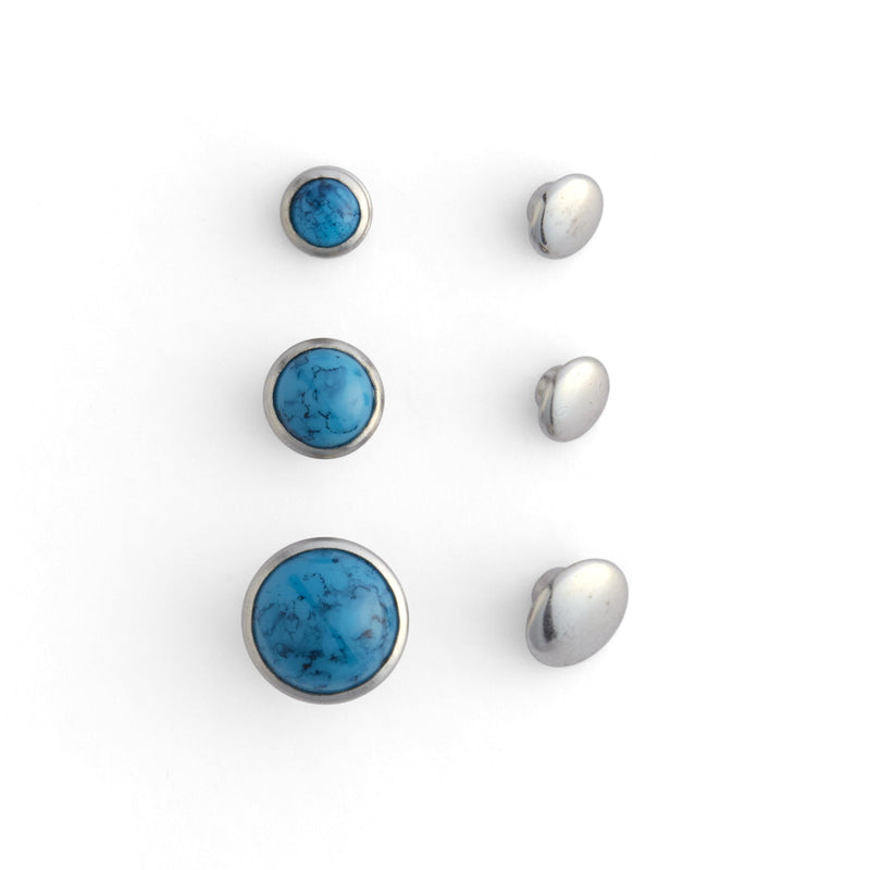 Rivets à dôme en pierre synthétique, paquet de 10