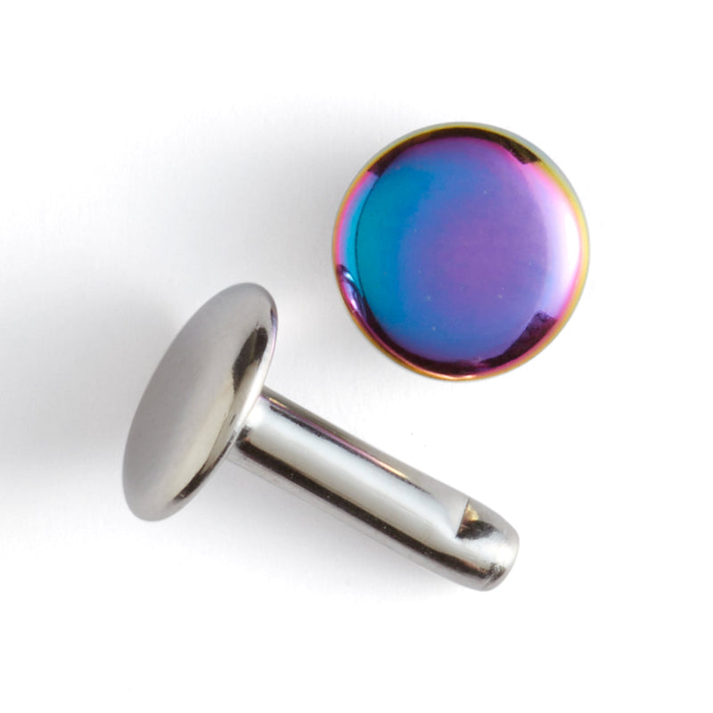 Paquete de 20 remaches de doble tapa Rainbow Plate