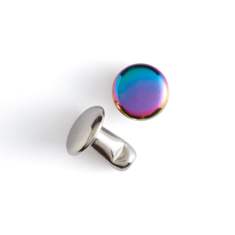 Paquete de 20 remaches de doble tapa Rainbow Plate