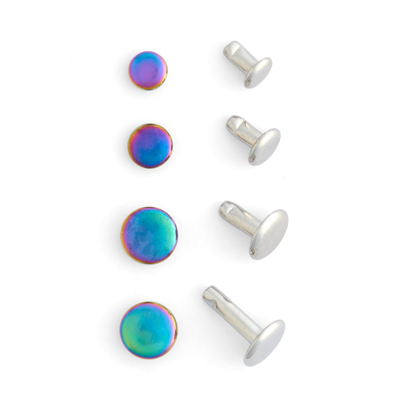 Paquete de 20 remaches de doble tapa Rainbow Plate