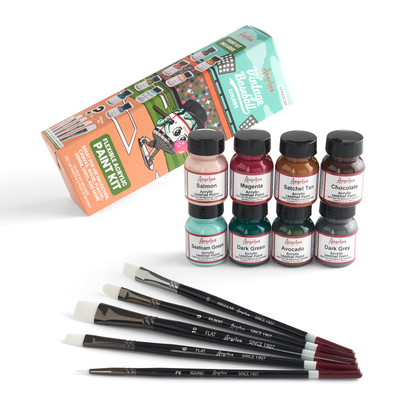 Angelus Vintage Baseball Leather Paint Set