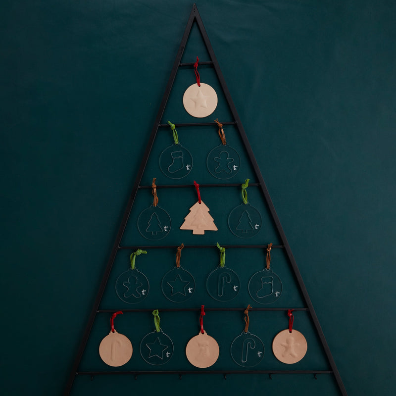 Conjunto de plantillas acrílicas de adornos navideños