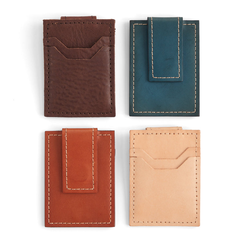 Portefeuille à pince à billets classique en cuir, paquet de 10