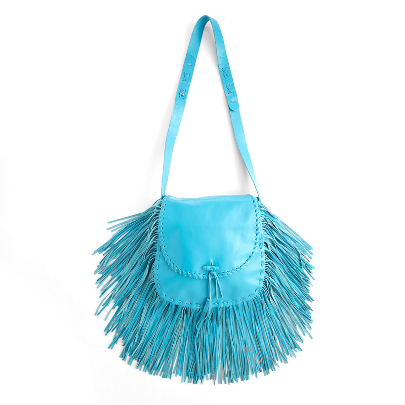 Patrón de papel para bolso con flecos de Janis