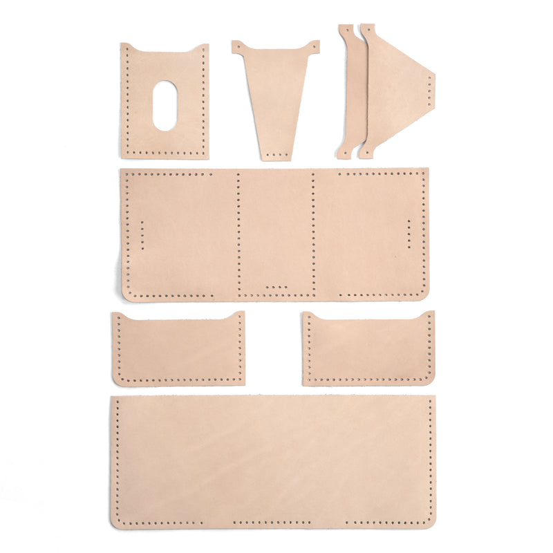 Cartera de cuero Dillon de tres pliegues, paquete de 10