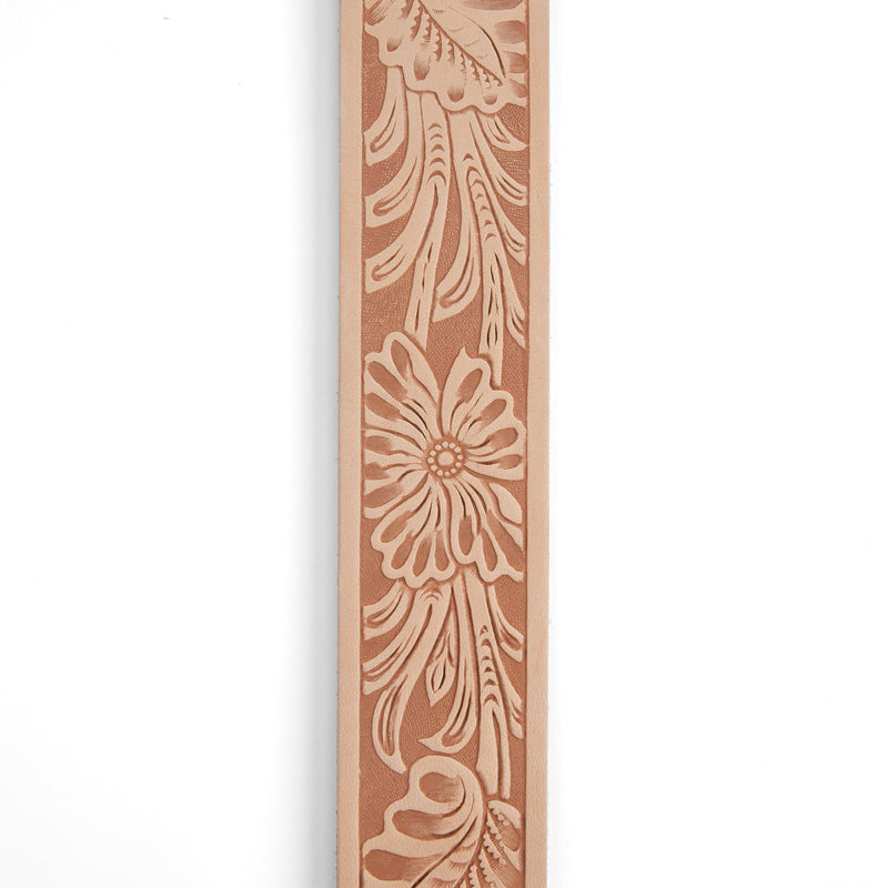 Embossed Western Floral Belt Blank