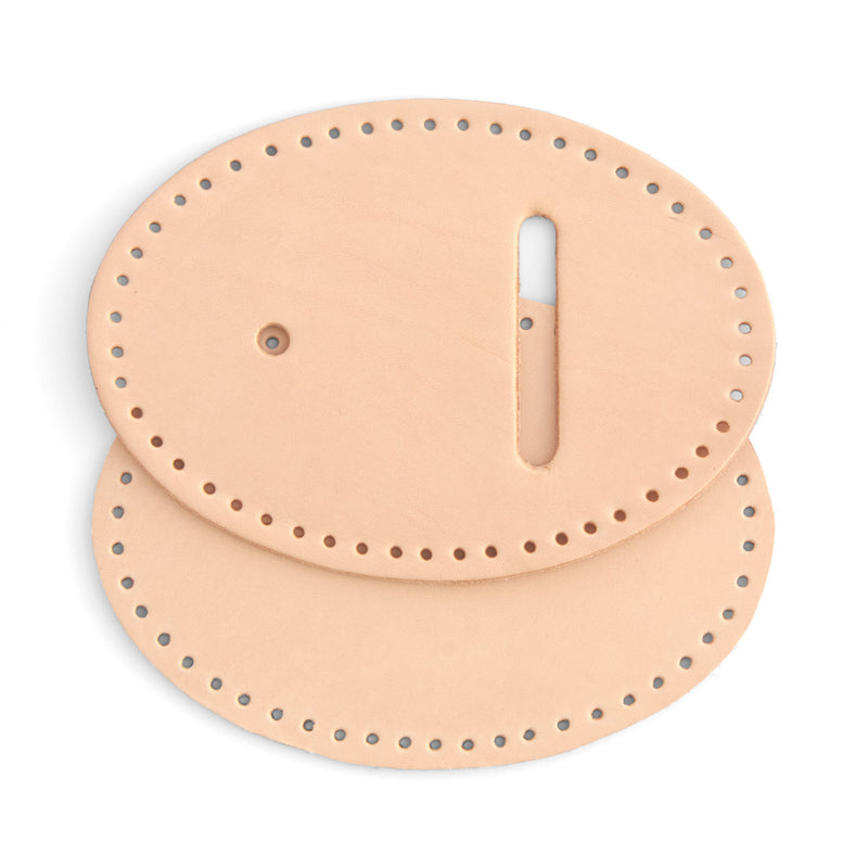 Punched Oval Buckle Leather