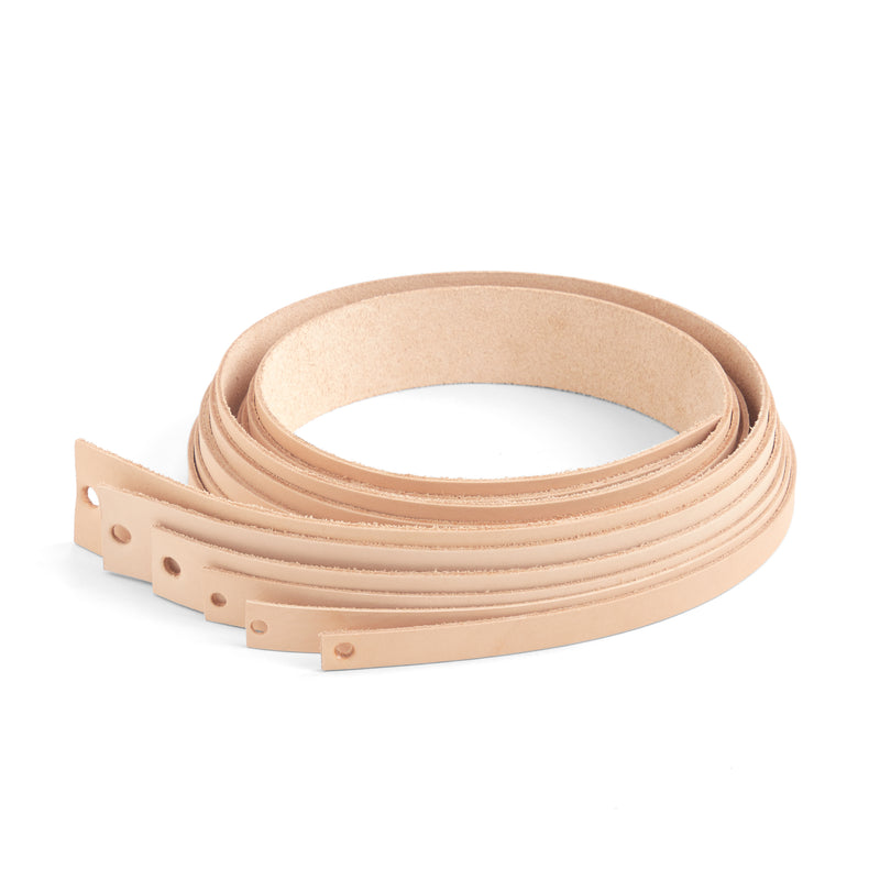 Bande de cuir de vachette légère Veg-Tan Naturel