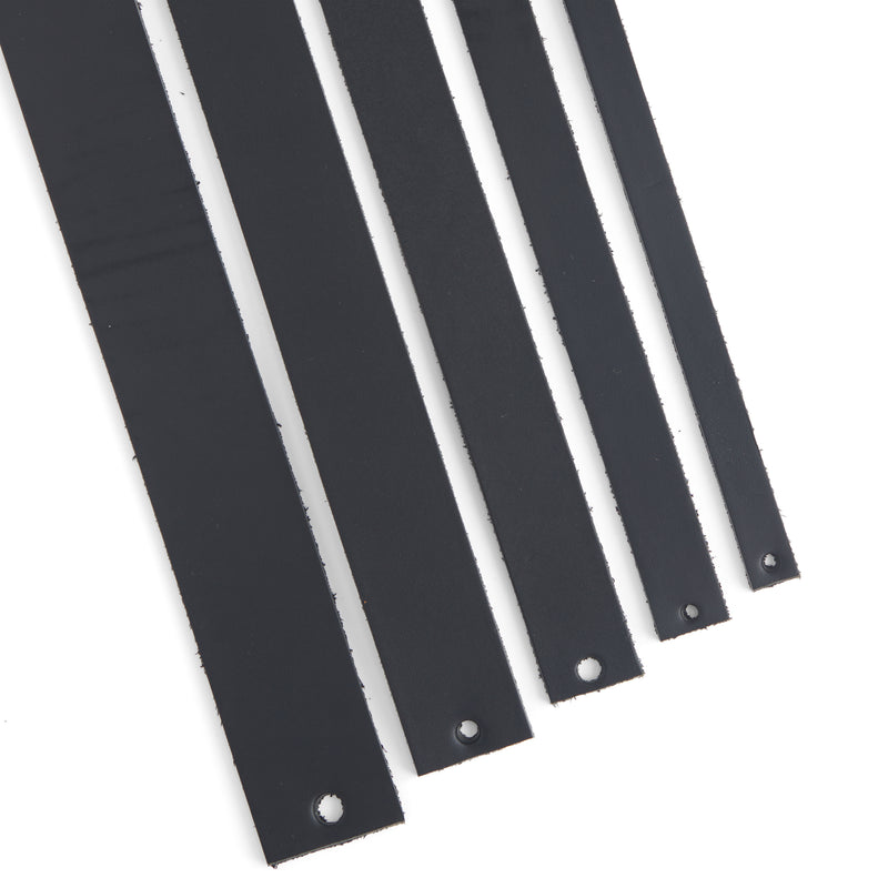 Veg-Tan Cowhide Strip Black