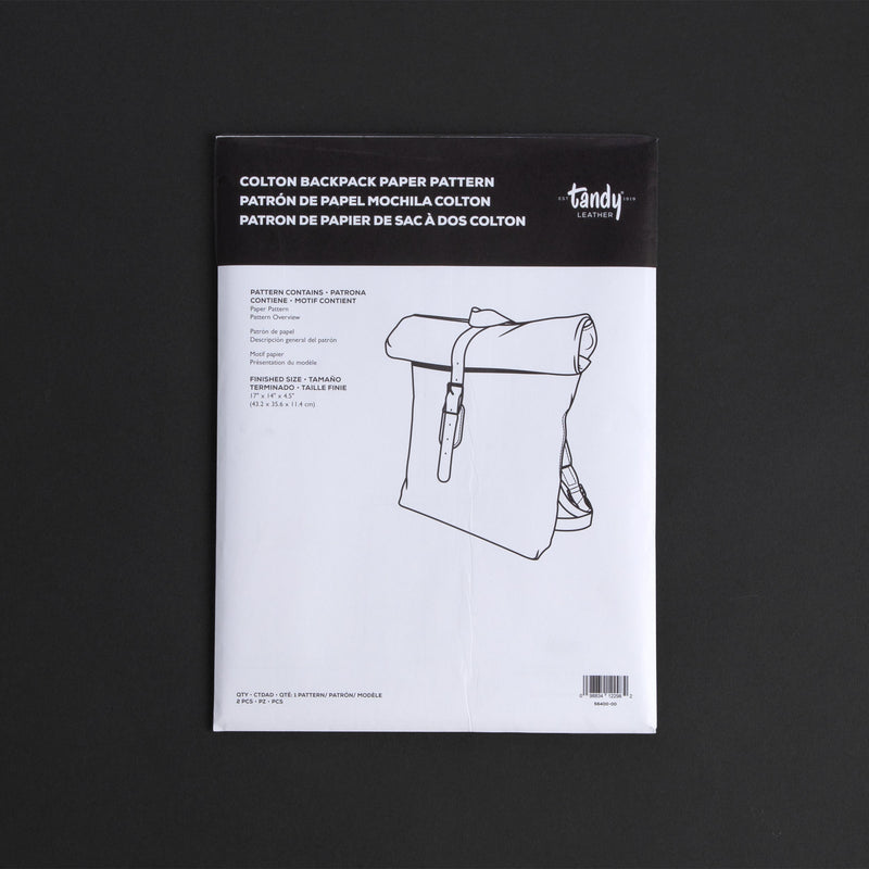 Patrón de papel de mochila Colton