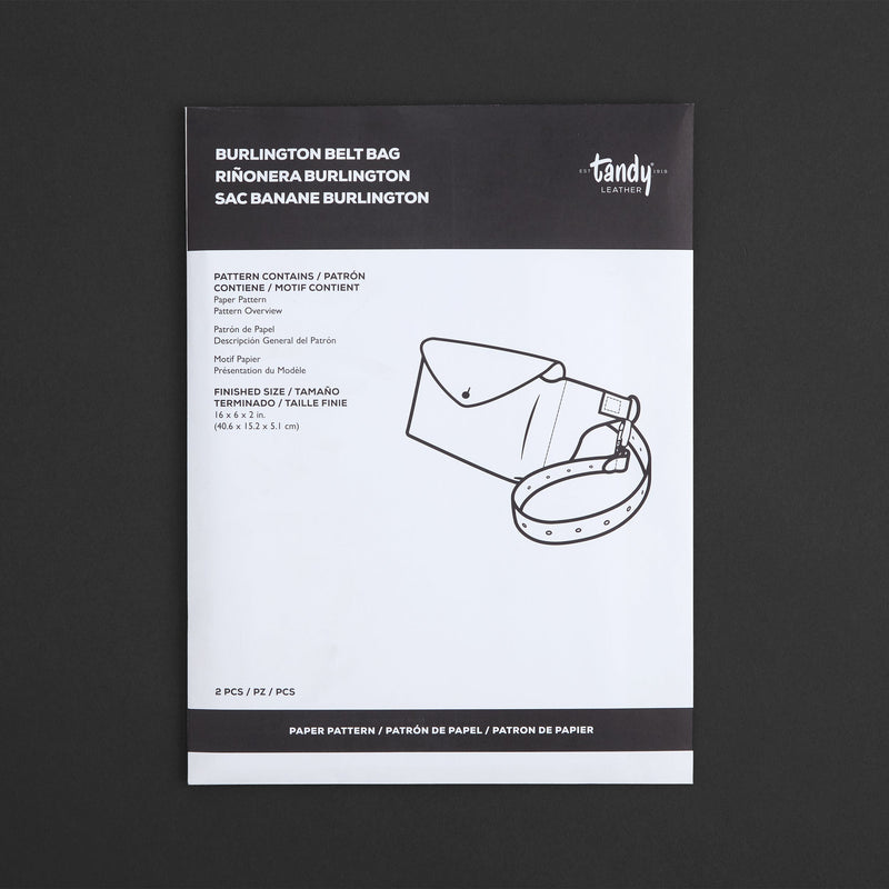 Patrón de papel para bolso con cinturón Burlington