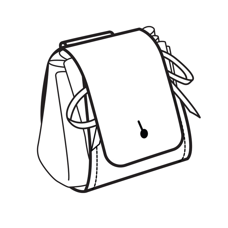 Patrón de papel para bolsa con cordón