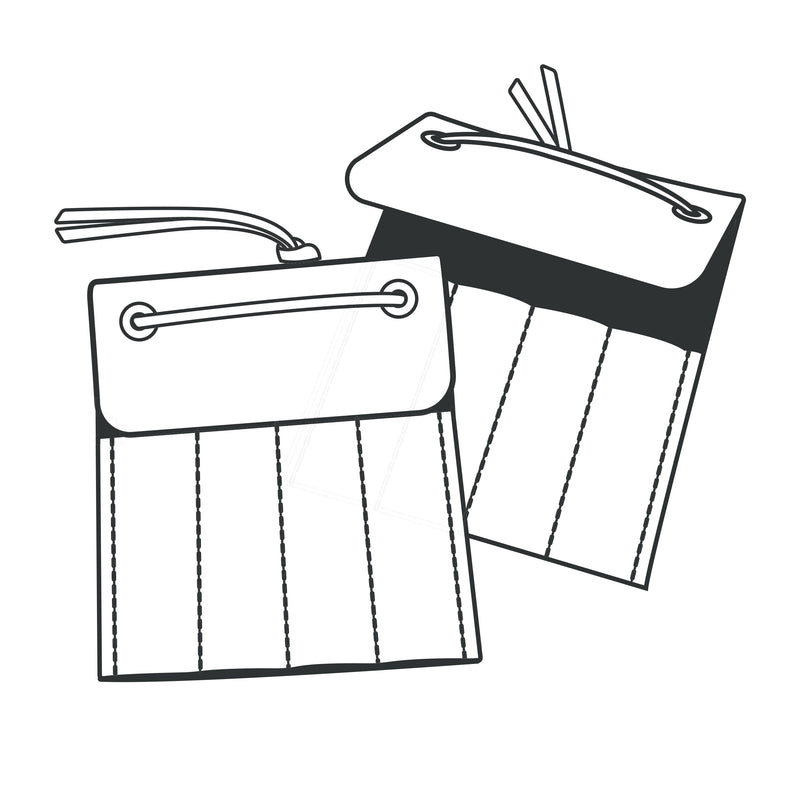Patrón de papel para bolsa de cincel