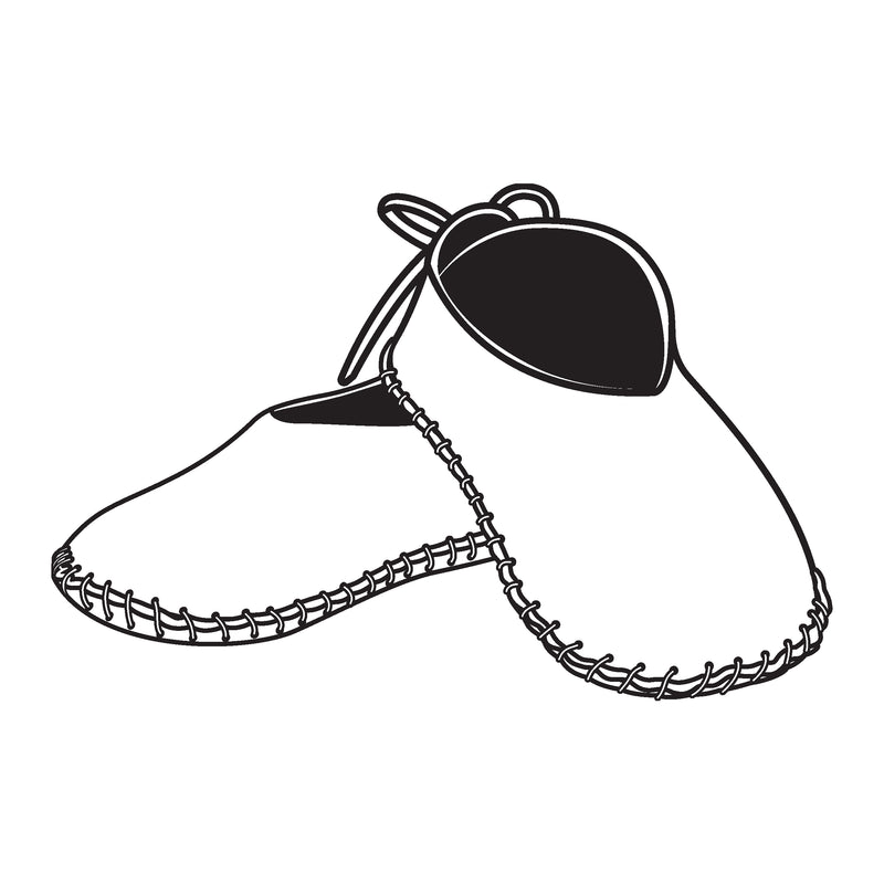 Patron en papier de chaussons de bébé