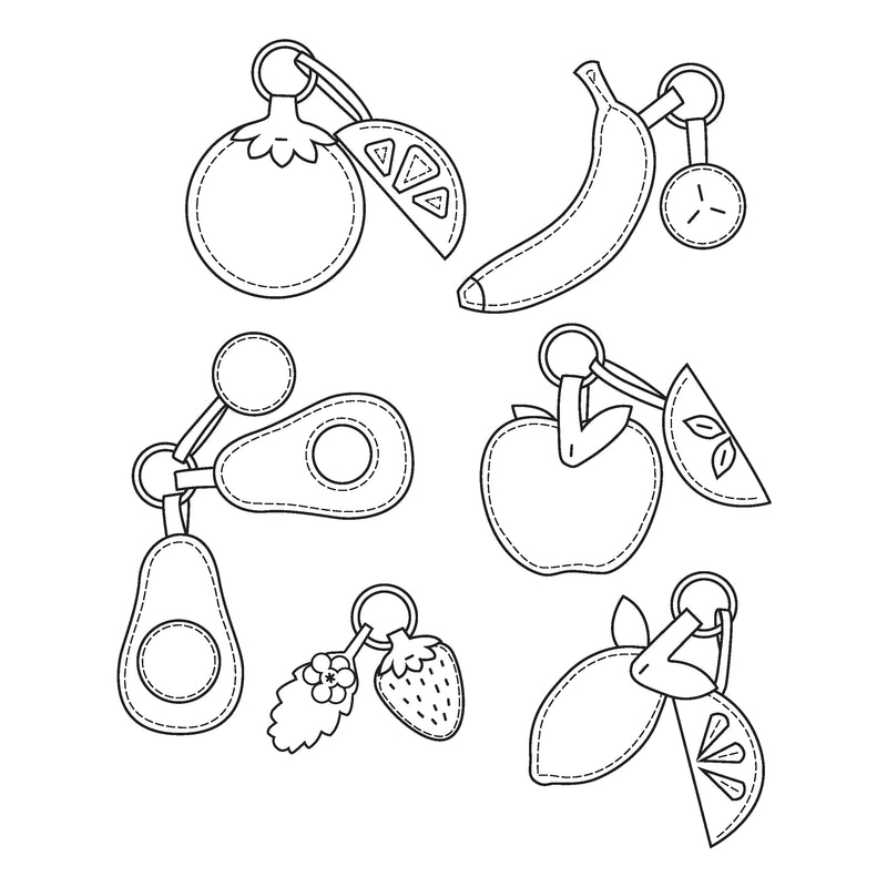 Patron en papier pour breloques de salade de fruits