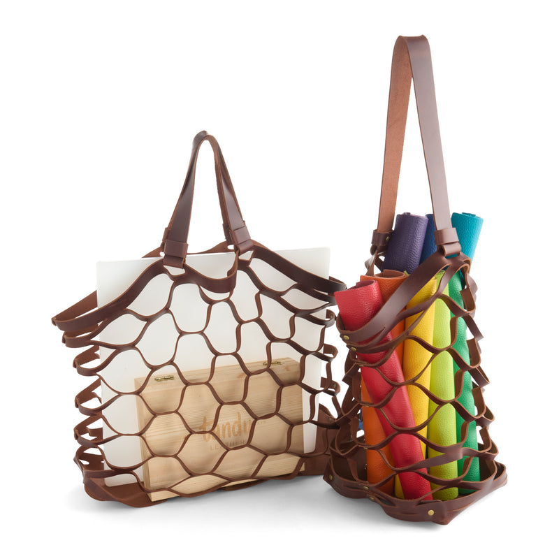 Patrón de papel para bolsas tipo acordeón