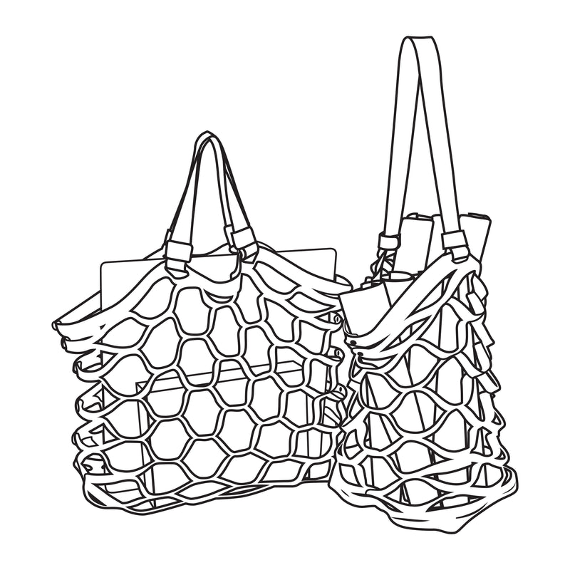 Patrón de papel para bolsas tipo acordeón