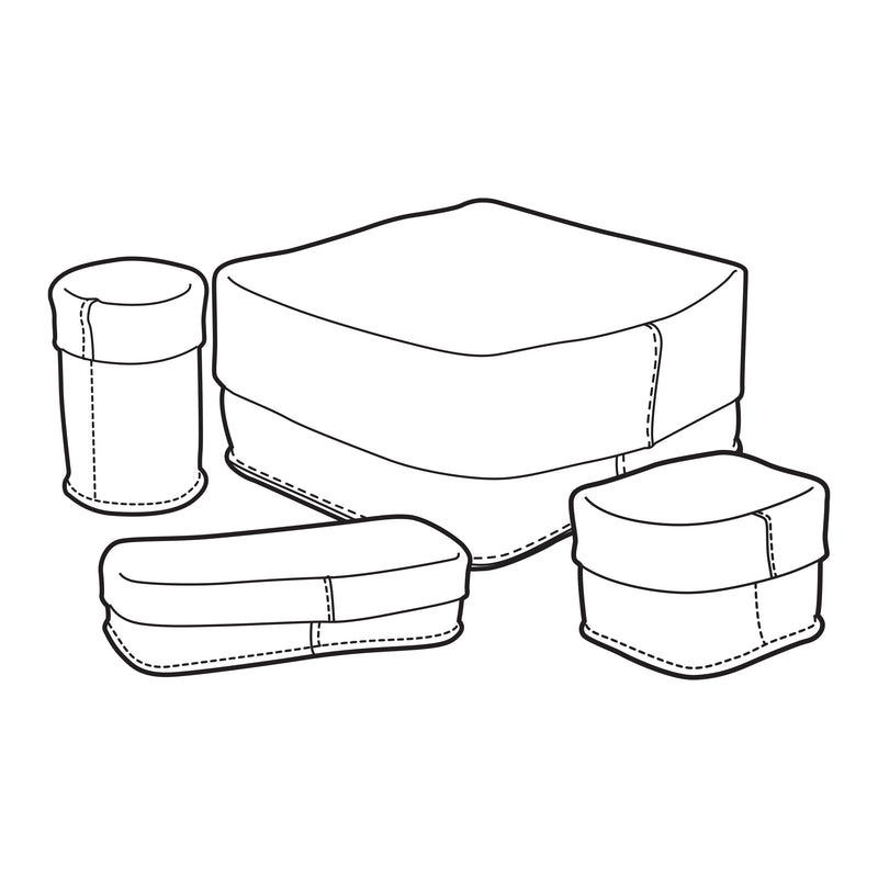 Patrón de papel del set organizador con puños