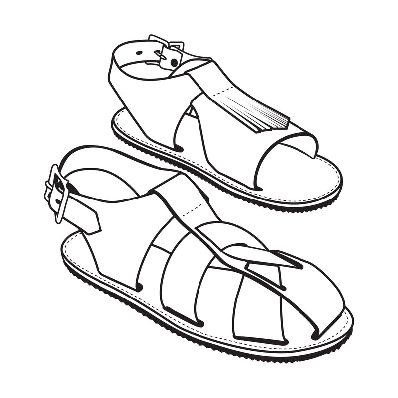 Buckle Sandals Paper Pattern