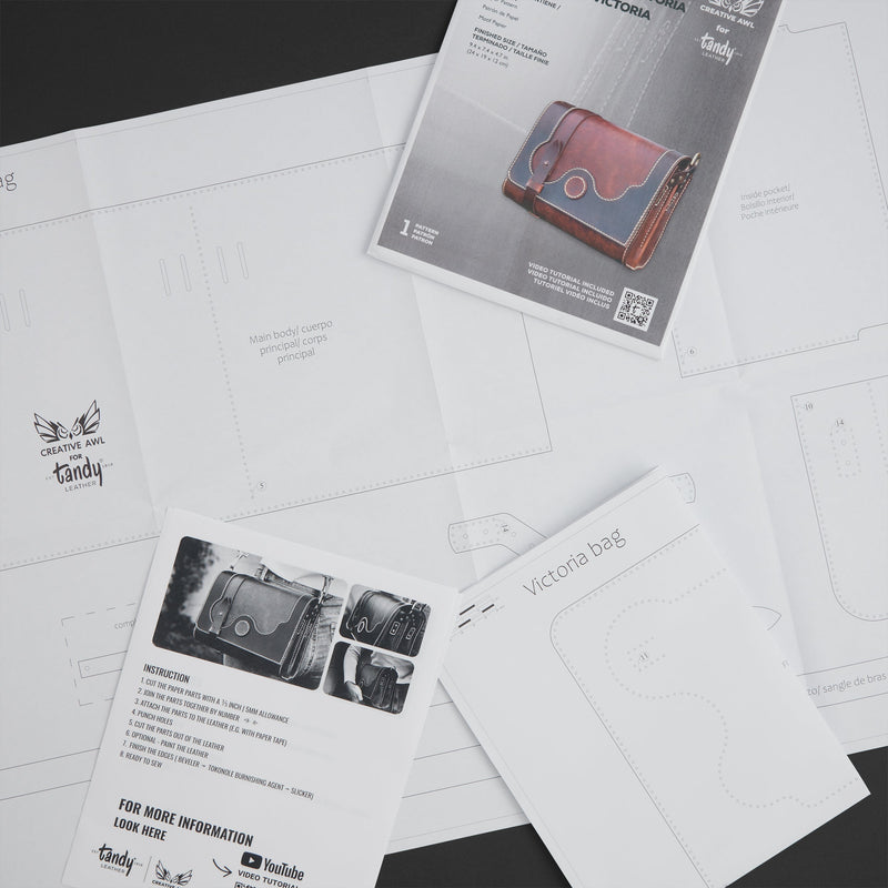 Patrón de papel para bolso Victoria de Creative Awl