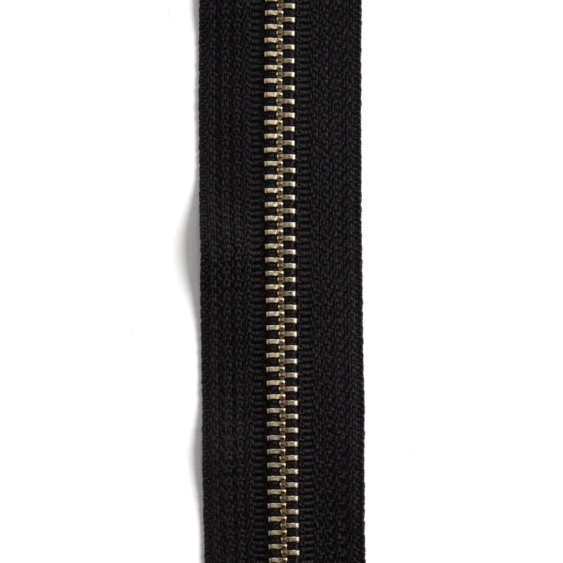 YKK #5 Nickel Plate Zipper Tape by the Yard