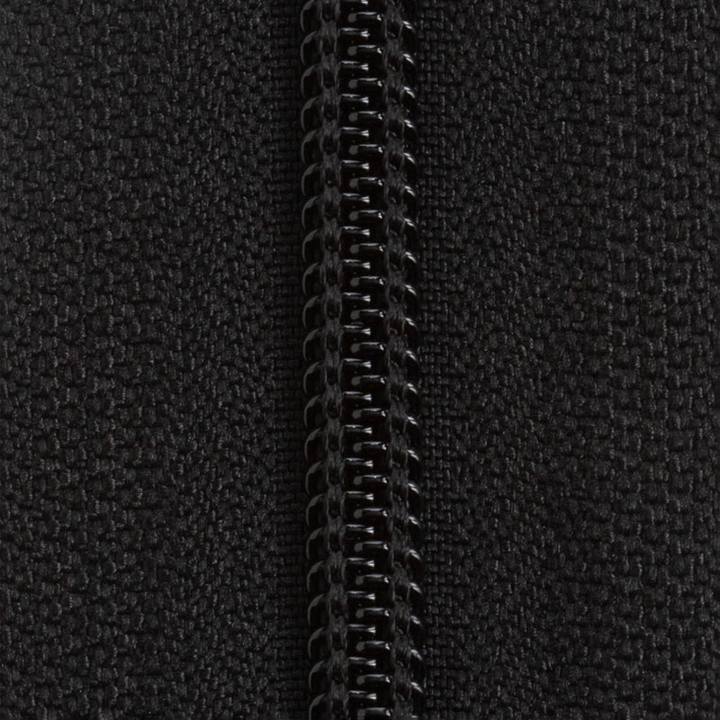 YKK #5 Black Nylon Zipper Tape by the Yard