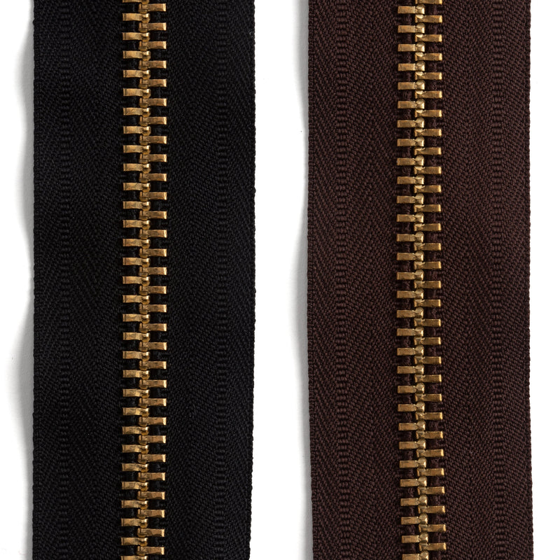 YKK #10 Brass Zipper Tape by the Yard