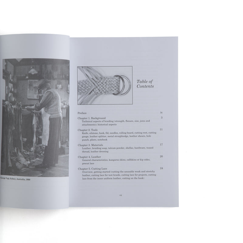 Tresser le livre en cuir fin