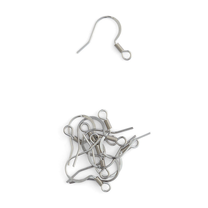 Crochets de boucles d'oreilles en acier inoxydable - Lot de 10