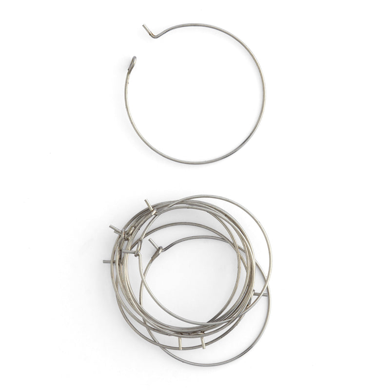 Stainless Steel Earring Hoops 10 Pack
