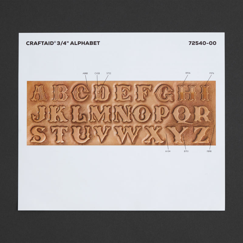 Alphabet Craftaid® 3/4" (1.9 cm)