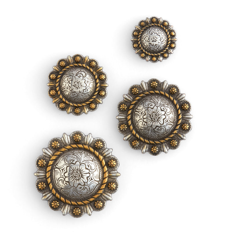 Conchos redondos de bayas con cuerdas