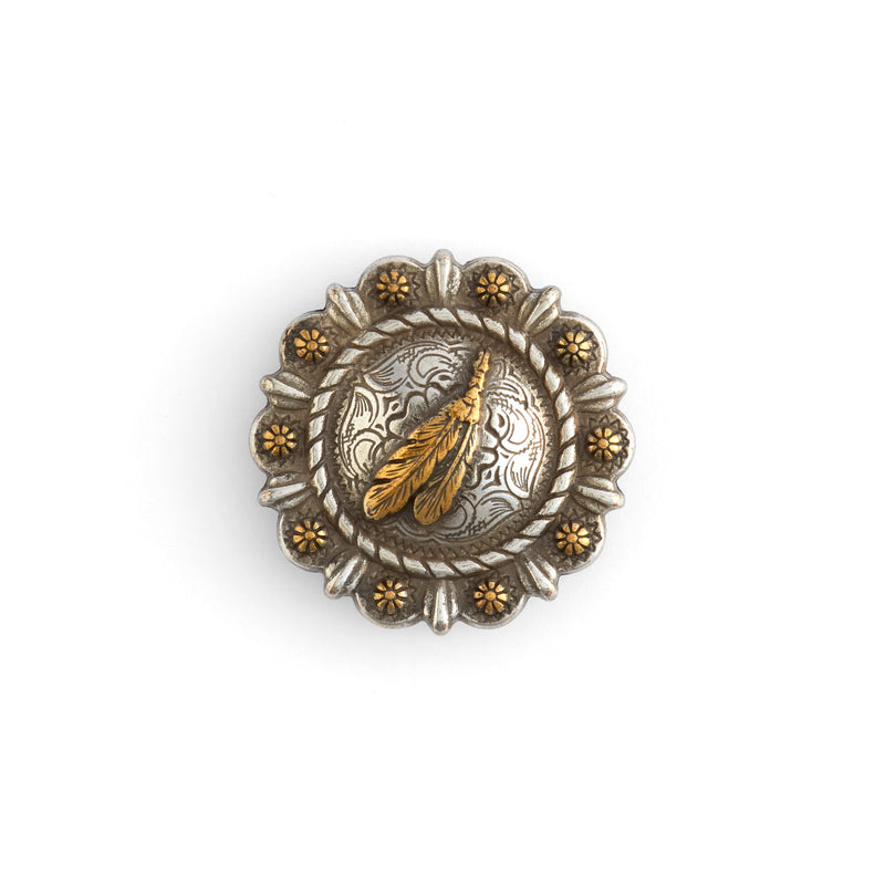Conchos ronds aux baies cordées avec motif central